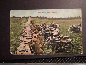 Mint WWI Postcard The Motorcycle Squad Infantry Rifle Military Soldiers US Army