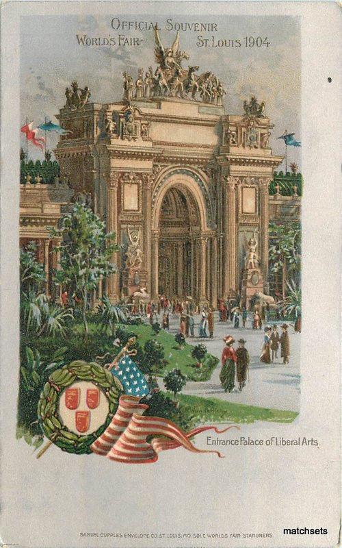 C-1904 St Louis Missouri Entrance Palace Liberal Arts Cupples postcard 12057