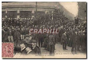 Old Postcard Paris 1 May 1906 Curious and protesters Statue of the Republic