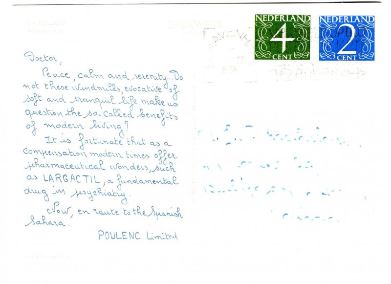 Dear Doctor, Windmills, Holland, Used 1958, Boy Fishing