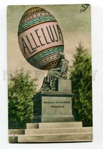 414908 Poland EASTER Monument COPERNICUS w/ Huge EGG vintage