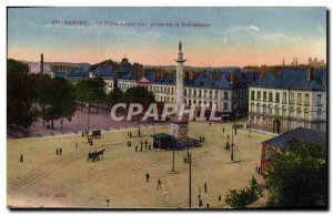Old Postcard Nantes Place Louis XVI taking the cathedral