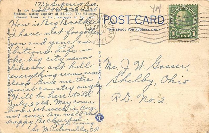 Cleveland Stadium, Dusk Cleveland, Ohio OH