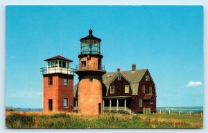 AQUINNAH, MA ~ Duke County Historic GAY HEAD LIGHTHOUSE c1960s  Postcard