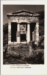 Greece Delphi The Athenian Treasury Vintage RPPC C162