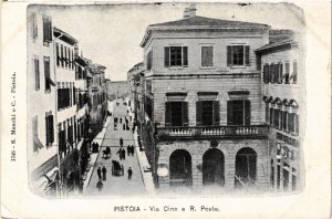 CPA PISTOIA Via Cino et R. Poste. ITALY (467566)