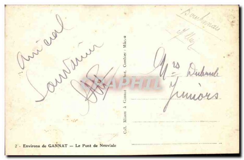 Around Gannat Old Postcard Bridge Neuviale