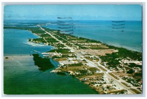 Key West Florida FL Postcard Airview Of Islamorada On Overseas Highway c1960s