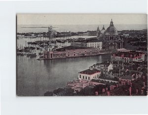 Postcard Birds eye View of Venice Italy