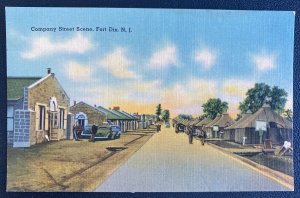 Mint Usa Color Picture Postcard Company Street Scene Fort Dix NJ