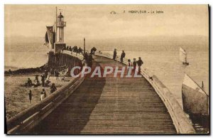 Old Postcard Honfleur La Jetee