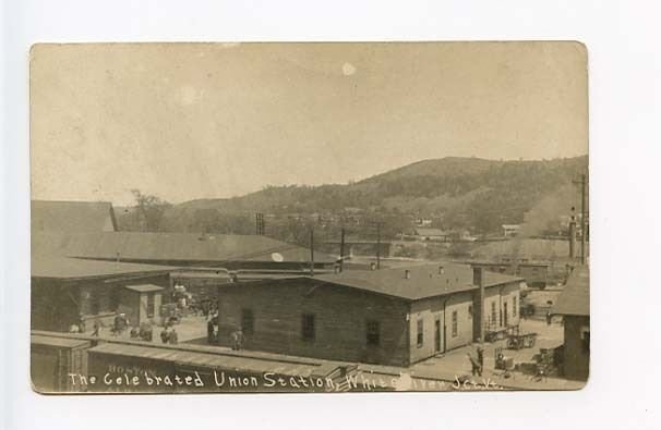 White River Junction VT Railroad Station Train uu Depot RPPC Real Photo Postcard