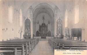 Saint Vincent, Interieur de l'Eglise Belgium Typing on back 