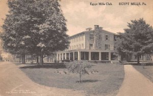 Egypt Mills Pennsylvania Egypt Mills Club, Sepia Tone Lithograph PC U6083