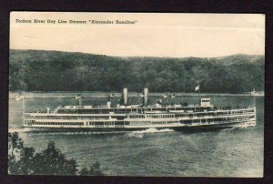 1951 HUDSON RIVER DAY LINE STEAMER ALEXANDER HAMILTON BEAR MOUNTAIN POSTCARD