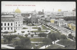 Looking West from Courthouse Galveston Texas Unused c1910s