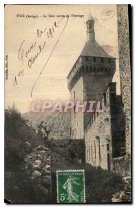 Postcard Old Foix Ariege Carree the Clock Tower