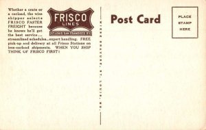 Frisco Lines Freight Delivery Railroad Advertising Vintage Postcard AA23625