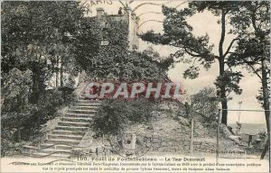 Postcard Old Forest of Fontainebleau Tower Denecourt Built by Denecourt