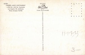 Farmer John's Restaurant Bel-Air Los Angeles California Postcard 2T3-630 