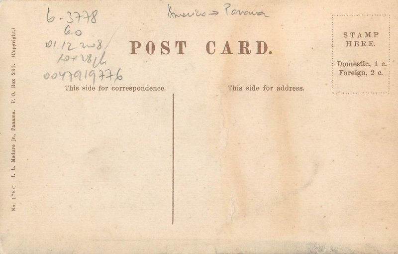 Panama Fifth Street vintage postcard c.1910