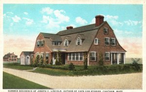Res. Joseph Lincoln Author Cape Cod Stories Chatham Massachusetts Postcard
