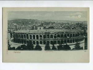 287134 ITALY VERONA amphitheater MOONLIGHT Vintage postcard