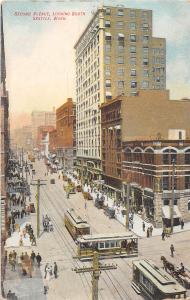 Second Avenue Streetcar Seattle Washington 1910c postcard