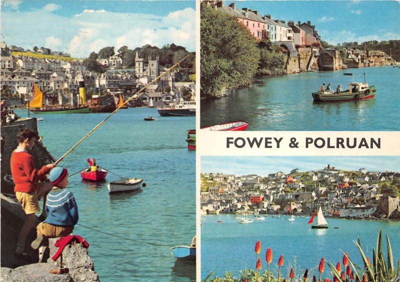 B87644 fowey and polruan fishing cornwall uk