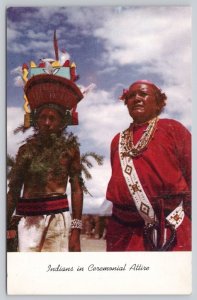 Postcard Albuquerque New Mexico NM Native Americans Ceremonial Attire  View