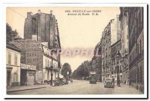 Neuilly Sur Seine Old Postcard Avenue du Roule (Garage du Parc)