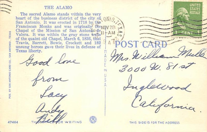 The Alamo - San Antonio, Texas TX  