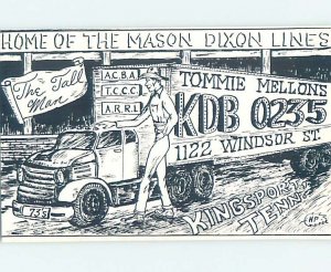 Pre-1980 RADIO CARD - CB HAM OR QSL Kingsport Tennessee TN AH1215