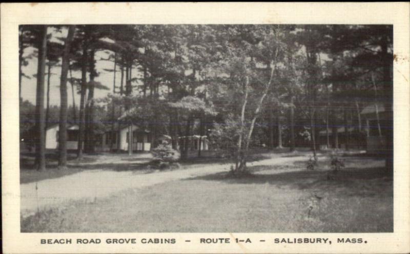 Salisbury Ma Beach Road Grove Cabins Postcard Hippostcard