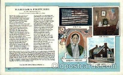 Barbara Fritchie American History Unused light corner wear close to grade 1, ...
