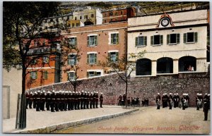 Gibraltar Church Parade Hargraves Barracks Military Music Band Boys Postcard