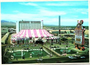 VINTAGE CONTINENTAL SIZE POSTCARD AERIAL VIEW OF CIRCUS CIRCUS LAS VEGAS 1970s