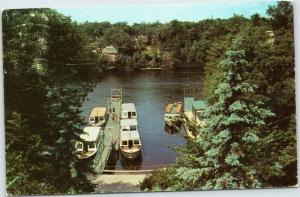 Wisconsin Dells postcard - Upper Dells Boat Dock