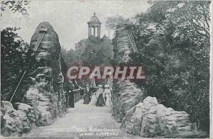 Old Postcard PARIS - Buttes Chaumont The Suspension Bridge