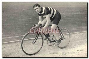 Postcard Old Bike Cycle Cycling Sprinter German Bader