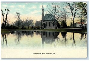c1910's View Of Lindenwood Fort Wayne Indian IN Posted Antique Postcard