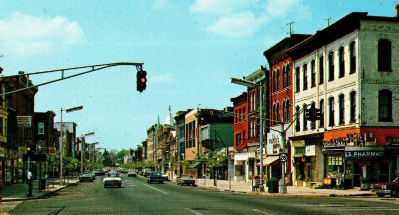 Main Street Somerville Somerset County New Jersey Vintage Standard View Postcard