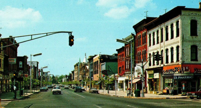 Main Street Somerville Somerset County New Jersey Vintage Standard View Postcard 