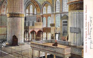 Mosque Sultan Ahmed Istanbul Turkey 1910c postcard