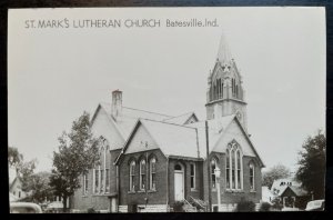 Vintage Postcard 19030's St. Mark's Lutheran Church, Batesville, IN *REAL PHOTO