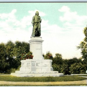 Pre-1907 Chicago Carl Linné Monument Postcard Lincoln Park Curt Teich Photo A33