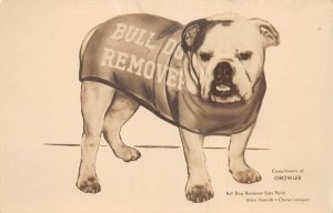 Bulldog Remover Paint Cleaner Ad Growler Dog Real Photo Vintage Postcard AA68536