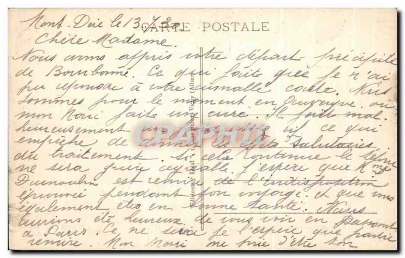 Old Postcard L & # 39auvergne Picturesque Mount Dore