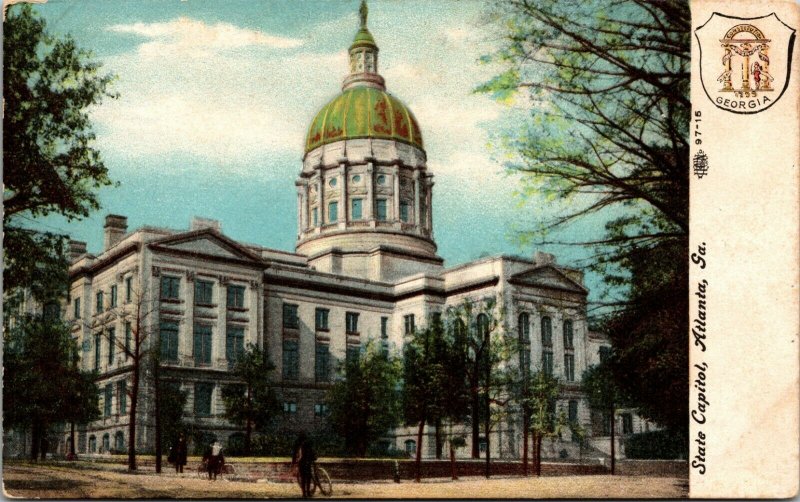 State Capitol in Atlanta GA Postcard 1908 - VINTAGE PC 