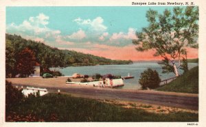 Vintage Postcard Scenic View Of Sunapee Lake From Newbury New Hampshire NH